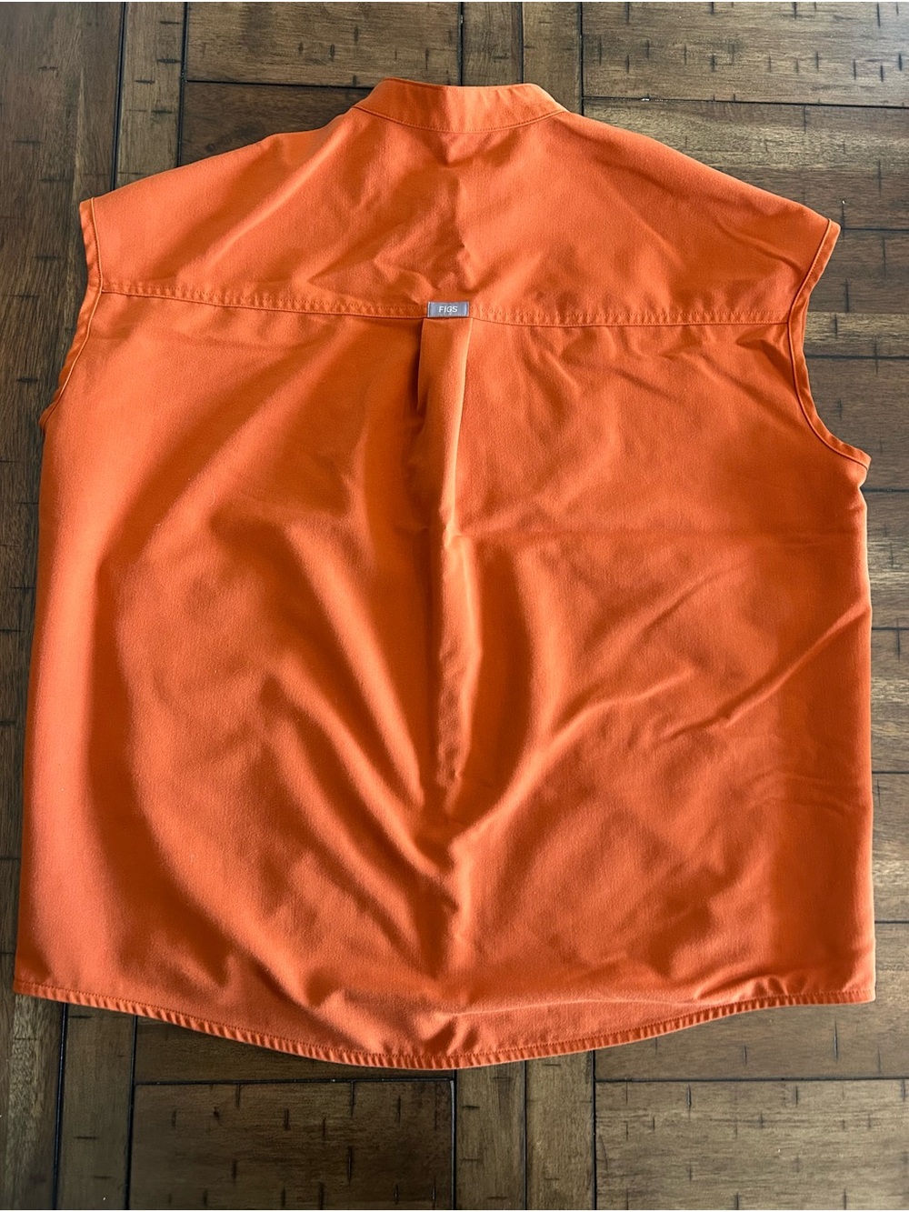 Figs Orange Rafaela Oversized Scrub Top - Picture 2 of 3